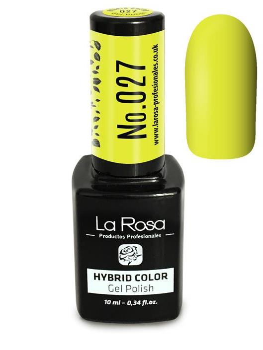 Lakier hybrydowy La Rosa w kolorze neonowo żółtym