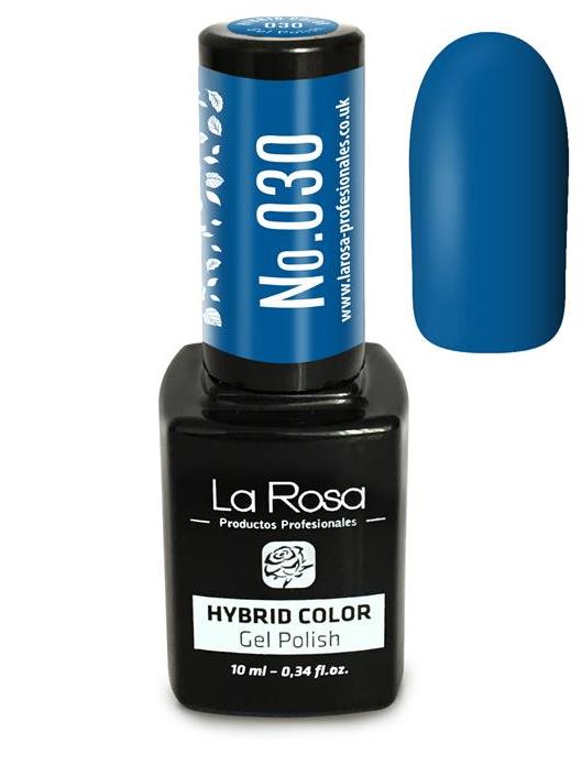Lakier hybrydowy La Rosa w kolorze zgaszonym niebieskim