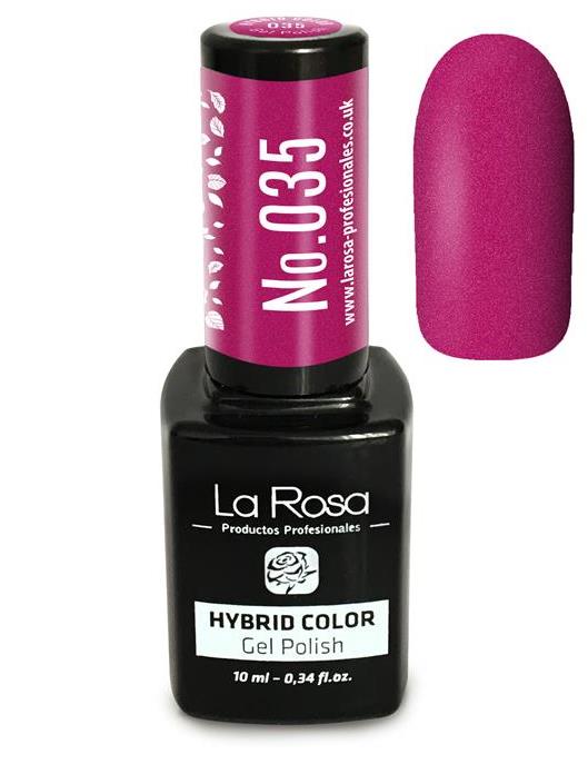 Lakier hybrydowy La Rosa w kolorze cyklamenu z połyskiem