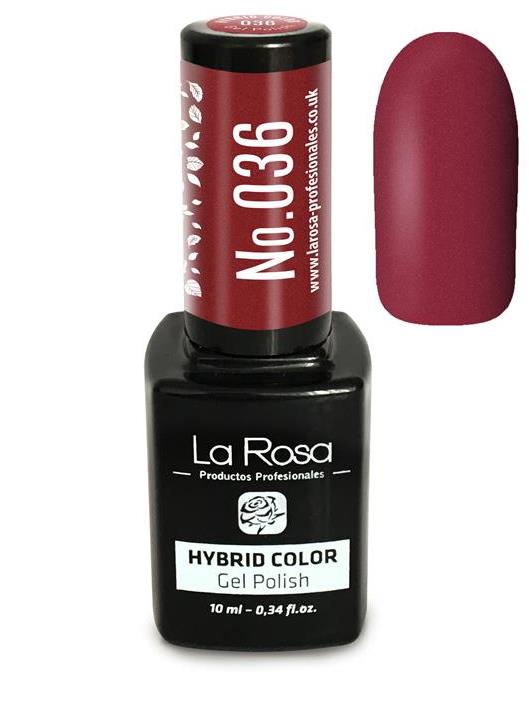 Lakier hybrydowy La Rosa w kolorze wiśniowym z połyskiem
