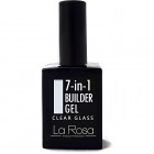 La Rosa 7 in1 Builder Gel in the bottle CLEAR GLASS 15 ml
