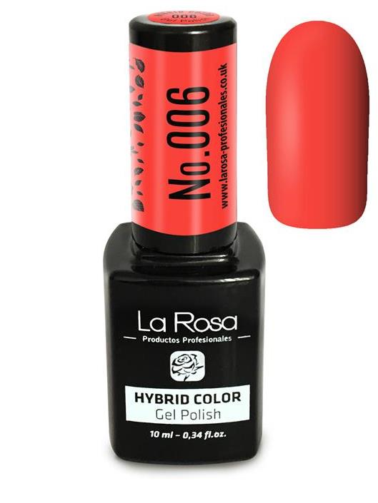 Lakier hybrydowy La Rosa w kolorze truskawkowej czerwieni