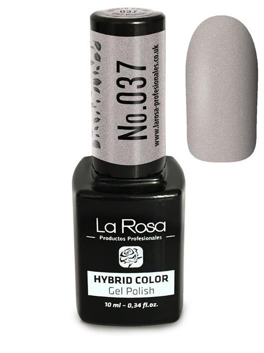 Lakier hybrydowy La Rosa w kolorze szaro-srebrnym z drobinkami