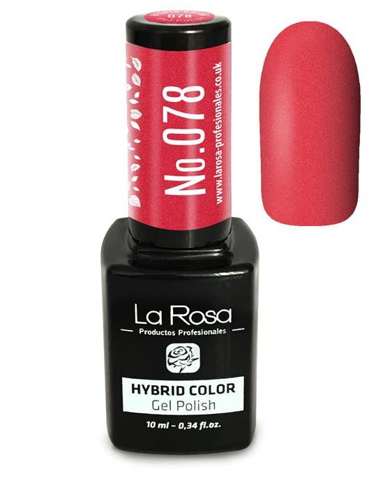 Lakier hybrydowy La Rosa w kolorze arbuzowy z połyskiem